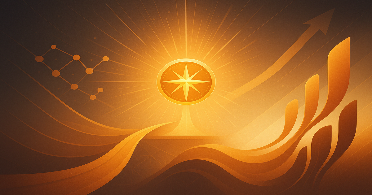 Golden compass symbolizing financial sovereignty